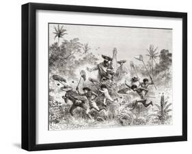 Édouard François André Catching Butterflies in Villavicencio-null-Framed Giclee Print