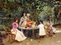 Teatime in the Garden-Edouard Frederic Wilhelm Richter-Laminated Giclee Print