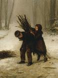 Children Gathering Wood in a Snowy Forest, 1883-Edouard Frere-Giclee Print