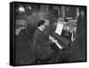 Edouard Herriot, French Radical Politician, Playing the Piano, 1925-null-Framed Stretched Canvas