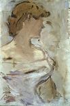 Berthe Morisot with a Bouquet of Violets, C. 1880-Edouard Manet-Framed Giclee Print