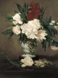 Carnations and Clematis in a Crystal Vase-Edouard Manet-Framed Giclee Print