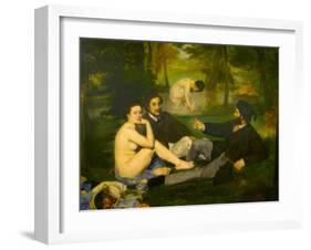 Edouard Manet's Le Dejeuner sur l'herbe in Musee d'Orsay, Paris, France-Edouard Manet-Framed Premium Photographic Print