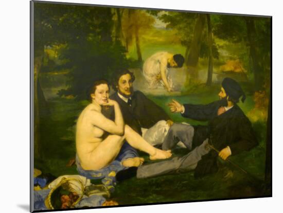 Edouard Manet's Le Dejeuner sur l'herbe in Musee d'Orsay, Paris, France-Edouard Manet-Mounted Premium Photographic Print