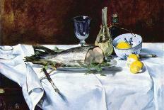Still Life with Salmon-Edouard Manet-Art Print