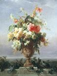 Elegant Vase of Flowers on a Ledge-Edouard Muller Rosenmuller-Giclee Print