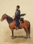 Russian Guard Cossack on Horseback, Ataman Regiment, 1884-Edouard Pinel-Stretched Canvas