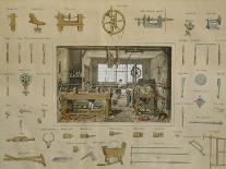 Workshop of a Wood Turner, Illustration from the 'Revue De L'Education Nouvelle'-Edouard Renard-Laminated Giclee Print