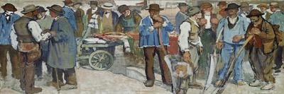 Marketday, Geneva, 1906-Edouard Vallet-Framed Stretched Canvas