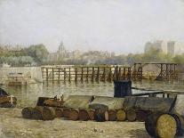 La maison de refuge du Bon Pasteur; vue de la place Denfert-Rochereau-Edouard Zawiski-Stretched Canvas