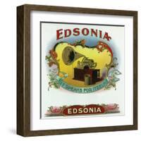 Edsonia Brand Cigar Box Label-Lantern Press-Framed Art Print