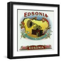 Edsonia Brand Cigar Box Label-Lantern Press-Framed Art Print