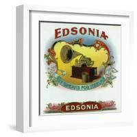 Edsonia Brand Cigar Box Label-Lantern Press-Framed Art Print