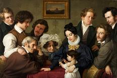 The Schadow Circle (The Bendemann Family and their Friend)-Eduard Bendemann-Framed Stretched Canvas