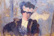 Madame Hessel Wearing a Hat Decorated with Flowers, C.1905-Eduard Fuchs-Framed Giclee Print