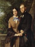 Portrait of the Mercantile Couple Knobloch, Frankfurt, 1851-Eduard Ihlee-Giclee Print