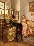 Women at the piano-Eduard Niczky-Giclee Print