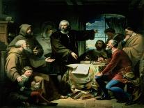 Christopher Columbus (1451-1506) in the Monastery of La Rabida, 1856-Eduardo Cano de la Peña-Framed Giclee Print