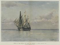 HMS Crescent, Commanded by HRH the Duke of York, at Sea-Eduardo de Martino-Giclee Print