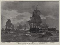 HMS Crescent, Commanded by HRH the Duke of York, at Sea-Eduardo de Martino-Giclee Print