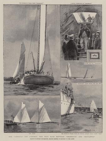 The America Cup Contest, the Test Race Between Shamrock and Britannia