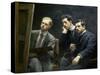 Eduardo Gordigiani Portrait, Italian Painter, Egisto Fabbri, Italian Architect and Alfredo Muller-Michele Gordigiani-Stretched Canvas