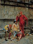 Jesters Playing Cochonnet, Oil on Wood by Eduardo Zamacois Y Zabala - Museo De Bellas Artes De Bilb-Eduardo Zamacois y Zabala-Giclee Print