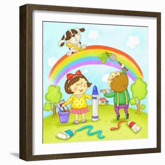 Education and Children's School Life-TongRo-Framed Giclee Print