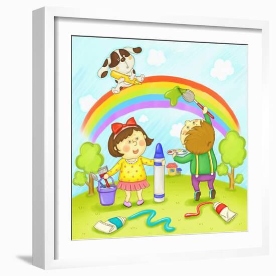 Education and Children's School Life-TongRo-Framed Giclee Print