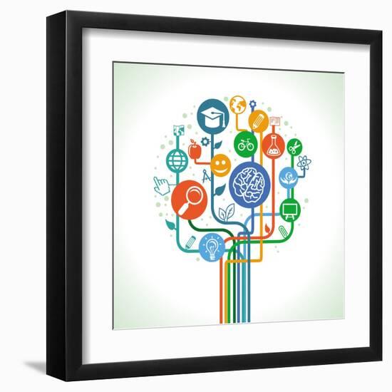 Education and Science-venimo-Framed Art Print