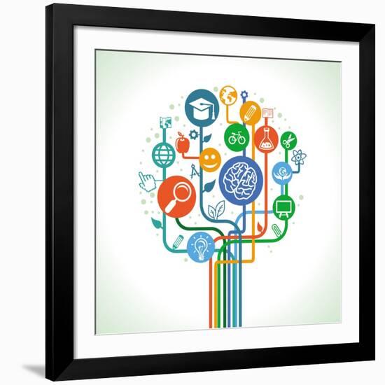 Education and Science-venimo-Framed Art Print