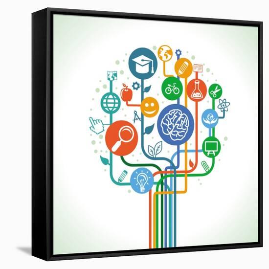 Education and Science-venimo-Framed Stretched Canvas