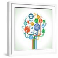 Education and Science-venimo-Framed Art Print