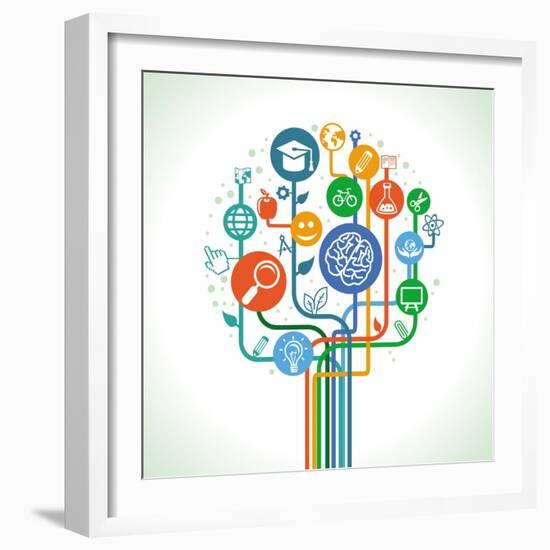 Education and Science-venimo-Framed Art Print