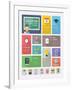 Education Flat Web Elements with Icons-bloomua-Framed Art Print