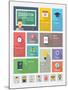 Education Flat Web Elements with Icons-bloomua-Mounted Art Print