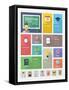 Education Flat Web Elements with Icons-bloomua-Framed Stretched Canvas