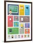 Education Flat Web Elements with Icons-bloomua-Framed Art Print