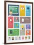 Education Flat Web Elements with Icons-bloomua-Framed Art Print