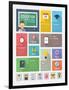 Education Flat Web Elements with Icons-bloomua-Framed Art Print