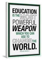 Education Nelson Mandela Quote-null-Framed Poster