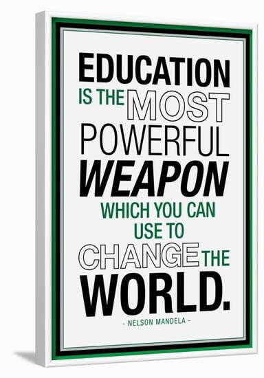 Education Nelson Mandela Quote-null-Framed Poster