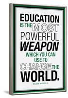 Education Nelson Mandela Quote-null-Framed Poster