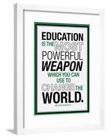 Education Nelson Mandela Quote-null-Framed Poster