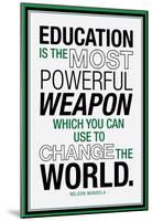 Education Nelson Mandela Quote-null-Mounted Poster