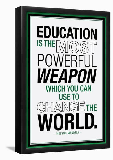 Education Nelson Mandela Quote-null-Framed Poster