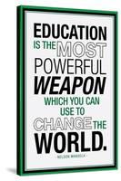 Education Nelson Mandela Quote-null-Stretched Canvas
