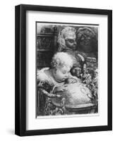 Education of Gargantua, Illustration from "Gargantua" by Francois Rabelais (1494-1553)-Gustave Doré-Framed Giclee Print