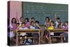 Education, Students Having a Class in a Village School, Bohol Island, Philippines-Keren Su-Stretched Canvas