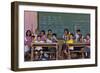 Education, Students Having a Class in a Village School, Bohol Island, Philippines-Keren Su-Framed Photographic Print